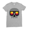 sunset skull Ladies Fitted T-Shirt