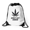 Support Melanoma Cancer Awareness With A Black Cannabis Leaf Drawstring Bags