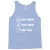 Don't drown crash walk Tee Swim Bike Run Triathle Tank Top