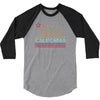 neon sign california republic flag bear 3/4 Sleeve Shirt