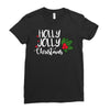 holly jolly christmas Ladies Fitted T-Shirt