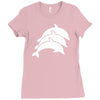 three dolphins Ladies Fitted T-Shirt