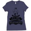 I Am Golden Retriever Actually In A Very Commited Relationship Ladies Fitted T-Shirt