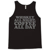 whiskey all night coffee all day Tank Top