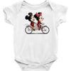 biking down main street Baby Bodysuit