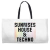 Sunrises House &amp; Techno Weekender Totes