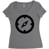 clock black Women's Triblend Scoop T-shirt