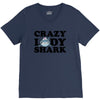 crazy lady shark V-Neck Tee
