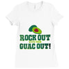 rock out with your guac out Ladies Fitted T-Shirt