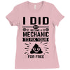 I Did Not Become a Mechanic to Fix Your for Free Ladies Fitted T-Shirt