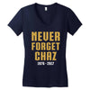 Never Forget Chaz Women's V-Neck T-Shirt