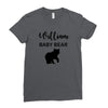 Daddy Bear - Baby Bear Custom Name Ladies Fitted T-Shirt