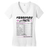 February Girl Facts Pisces Women's V-Neck T-Shirt
