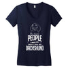 The More People I Meet The More I Love My Dachshund Gifts Women's V-Neck T-Shirt