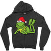kermit christmas Zipper Hoodie