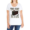 the cake is a lie Ladies Curvy T-Shirt