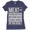 meat= paying another motherfucker Ladies Fitted T-Shirt