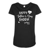 Happy First Father's Day Daddy Maternity Scoop Neck T-shirt