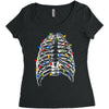 skeleton christmas tree Women's Triblend Scoop T-shirt