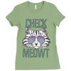 CHECK MEOWT CAT Ladies Fitted T-Shirt