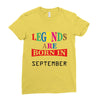 legends are born september Ladies Fitted T-Shirt