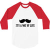 mustache 3/4 Sleeve Shirt