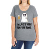 i'm just here for the boos Ladies Curvy T-Shirt