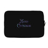 merry christmas colorful glitter Laptop sleeve