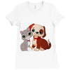 nice cat and dog Ladies Fitted T-Shirt