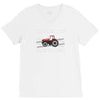 case ih red tractor boy comin' through V-Neck Tee