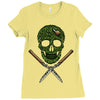 skull grass Ladies Fitted T-Shirt