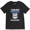 i stand with officer V-Neck Tee