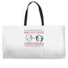 golden christmas Weekender Totes