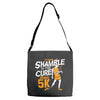 shamble to the cure zombie 5k Adjustable Strap Totes