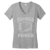 uganda power Women's V-Neck T-Shirt