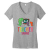 teacher saurus Women's V-Neck T-Shirt