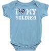 i love my soldier navy camouflage Baby Bodysuit