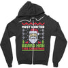 most wanted beard man this christmas Zipper Hoodie