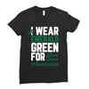 i wear emerald green for liver cancer awareness Ladies Fitted T-Shirt