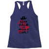 keep calm and where's carl tshirt the walking zombie tee apocalypes fu Racerback Tank