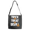 trick or treat or beer Adjustable Strap Totes