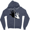 rabbit hand shadow Zipper Hoodie
