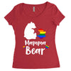 mama bear gay pride Women's Triblend Scoop T-shirt