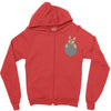 Cat Pocket Zipper Hoodie