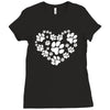 cat love paw Ladies Fitted T-Shirt