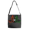 hulk red vs hulk green Adjustable Strap Totes