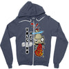 volcano head Zipper Hoodie