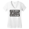 my biceps Women's V-Neck T-Shirt