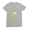 birthday unicorn girl. Ladies Fitted T-Shirt