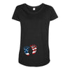 4th of July Baby Foot Maternity Scoop Neck T-shirt